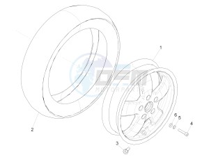 SUPER GTS 300 4T 4V IE ABS E3 (APAC) drawing Front wheel