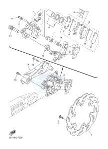 WR250R (32DW 32DV 32DX) drawing REAR BRAKE CALIPER