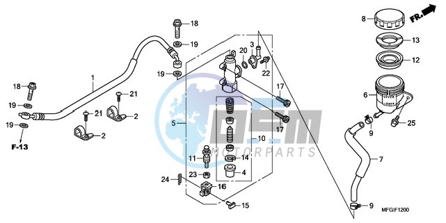 REAR BRAKE MASTER CYLINDER (CB600F/F3)