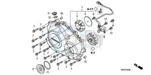 CB1000R9 UK - (E / MPH) drawing RIGHT CRANKCASE COVER