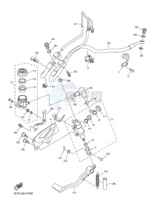 YZF-R1M 998 R5 (2KSF) drawing REAR MASTER CYLINDER