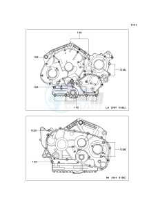 VN 900 B [VULCAN 900 CLASSIC] (6F-9F) B7F drawing CRANKCASE BOLT PATTERN