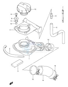 VL1500 (E2) drawing FUEL INLET