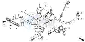 FES150 125 PANTHEON drawing EXHAUST MUFFLER