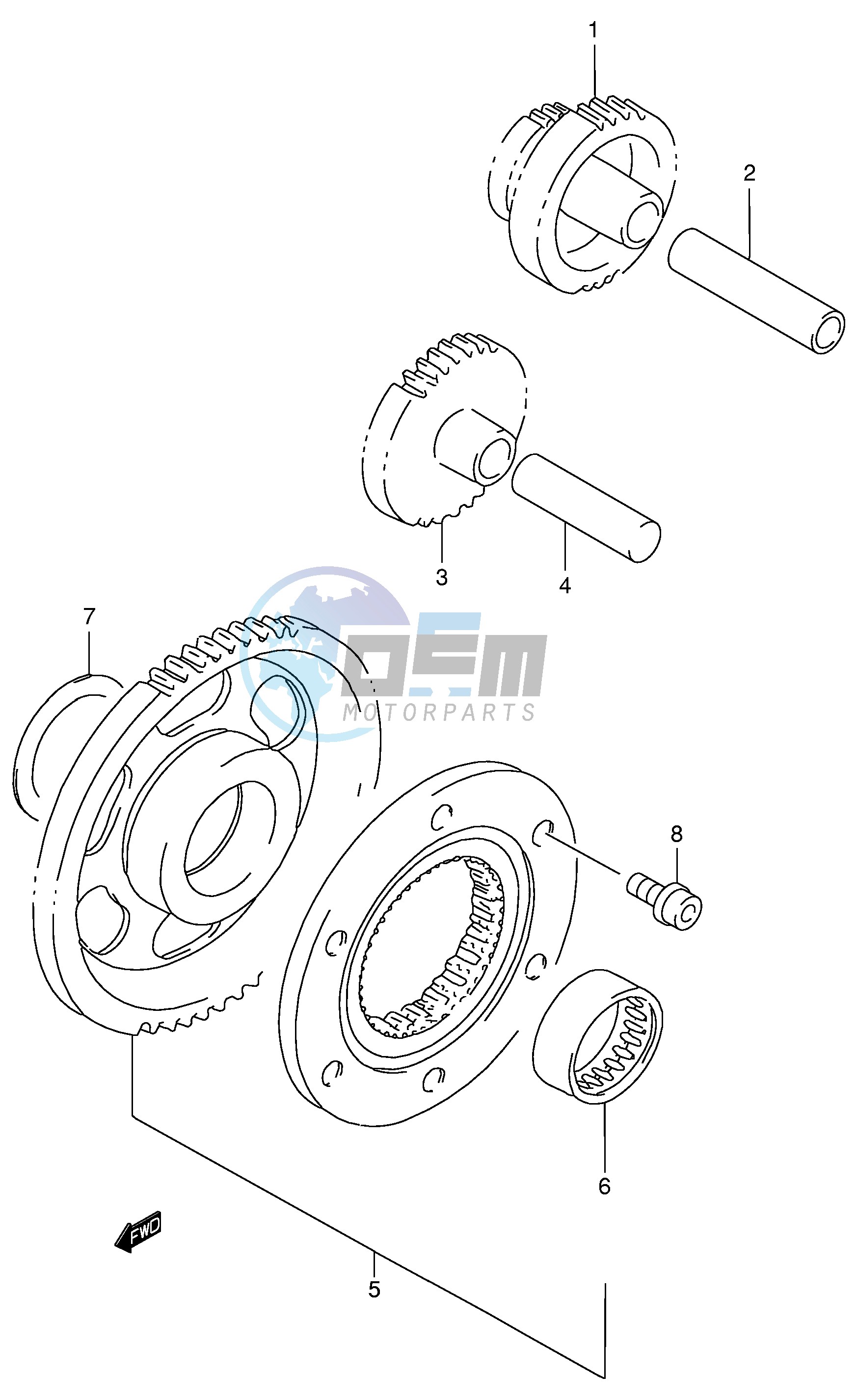 STARTER CLUTCH (MODEL Y K1 K2)