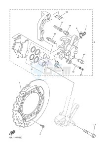 YZ250FX (B297 B298 B299 B299 B29A) drawing FRONT BRAKE CALIPER