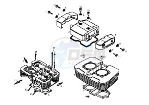 DXR QUAD - 250 cc drawing CYLINDER HEAD