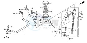 CBF1000S drawing REAR BRAKE MASTER CYLINDER (CBF1000A/T/S)