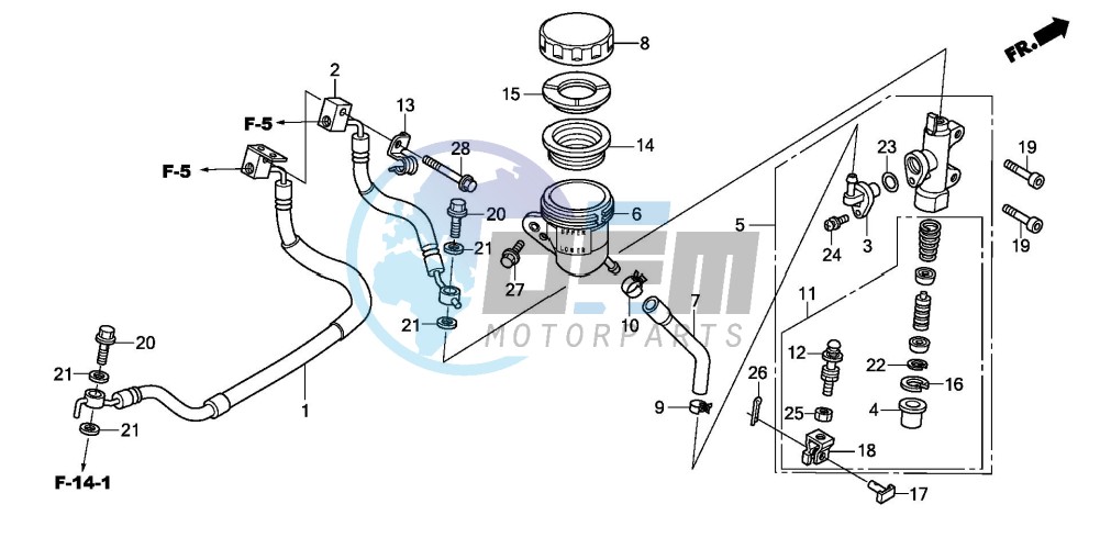 REAR BRAKE MASTER CYLINDER (CBF1000A/T/S)