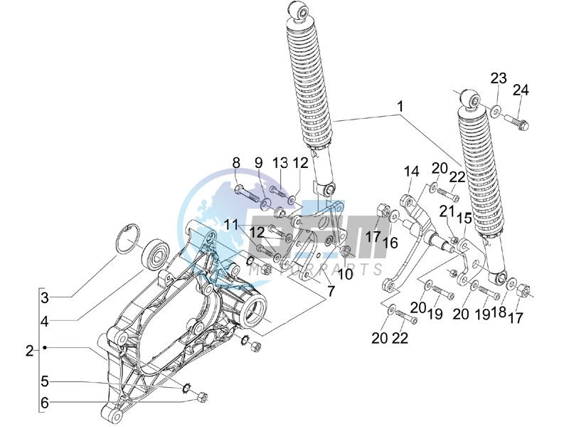 Rear suspension - Shock absorbers