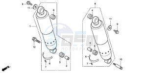 VT750C drawing REAR CUSHION