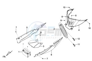 MIO 50 drawing REAR SUSPENSION - COWLING