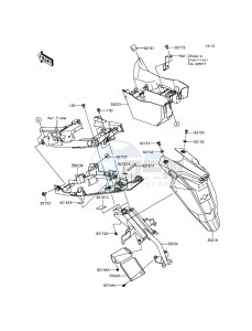 ER-6N_ABS ER650FFF XX (EU ME A(FRICA) drawing Rear Fender(s)