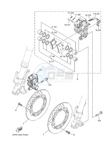 XP500 TMAX T-MAX 530 (2PW1) drawing FRONT BRAKE CALIPER