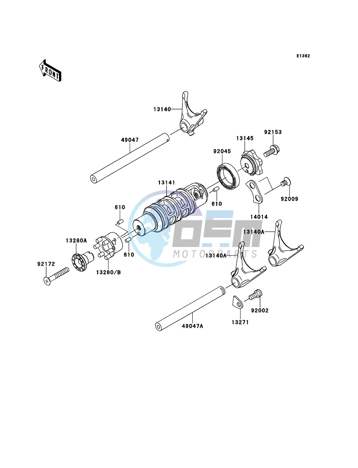 Gear Change Drum/Shift Fork(s)