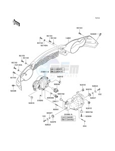 KVF 750 D [BRUTE FORCE 750 4X4I] (D8F-D9F) D8F drawing HEADLIGHT-- S- -