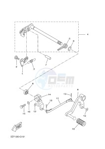 YZF-R125 R125 (5D7J 5D7J 5D7J) drawing SHIFT SHAFT