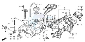 CB650FAG CB650F 6ED drawing FUEL TANK