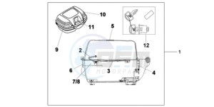 XL700VA9 UK - (E / ABS MKH SPC) drawing TOP BOX 45L