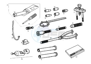 GPR REPLICA RACING EURO2 - 50 cc drawing WORKSHOP SERVICE TOOLS