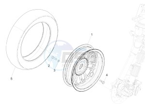 150 Sprint 4T 3V ie (EMEA) drawing Front wheel