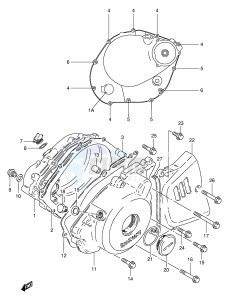 TU250X (E2) drawing CRANKCASE COVER