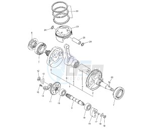 WR F 450 drawing CRANKSHAFT AND PISTON