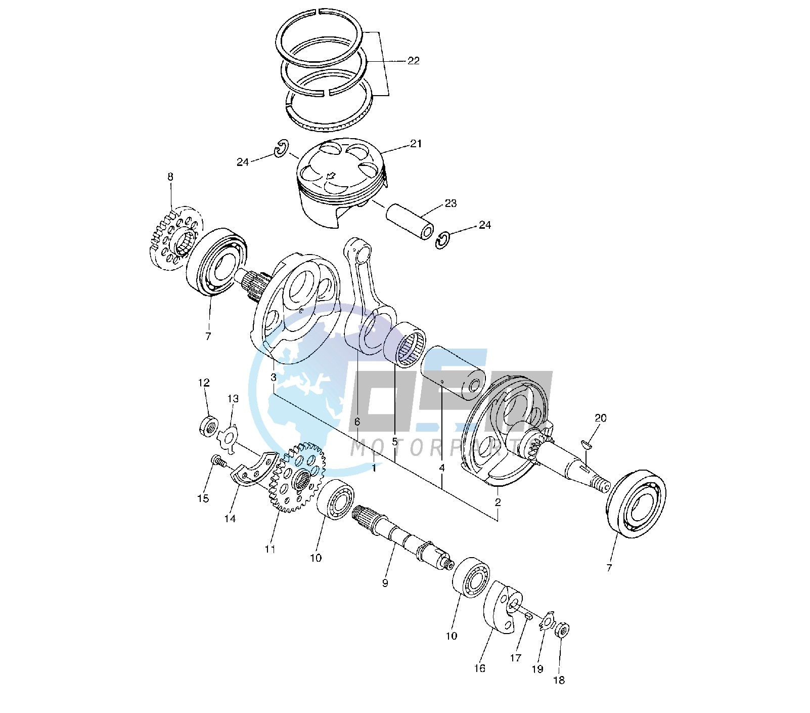 CRANKSHAFT AND PISTON