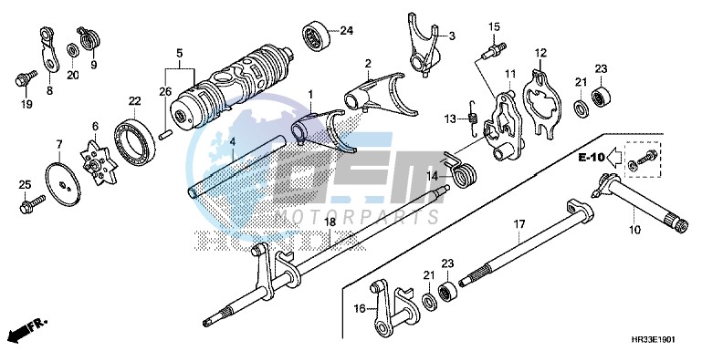 GEARSHIFT FORK (TRX420FE1/FM1/FM2/TE1/TM1)