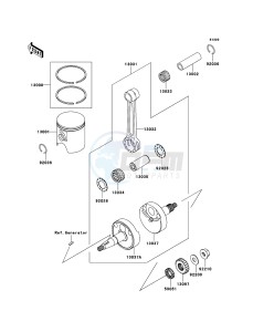 KX65 KX65A8F EU drawing Crankshaft/Piston(s)