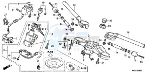 CBR600FC drawing HANDLE PIPE/TOP BRIDGE