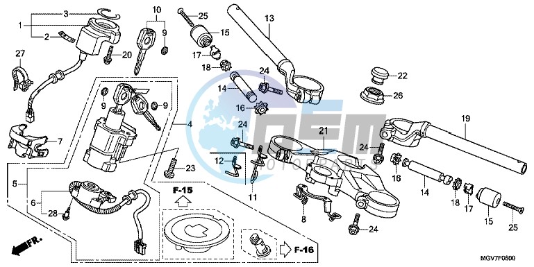 HANDLE PIPE/TOP BRIDGE