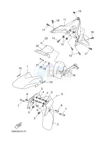 YPR250RA XMAX 250 ABS EVOLIS 250 ABS (2DL7 2DL7) drawing FENDER