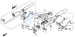 NV600C 400 drawing EXHAUST MUFFLER