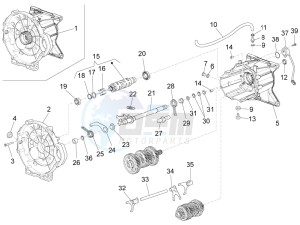 Audace 1400 USA-CND 1380 drawing Gear box / Selector / Shift cam