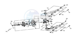 QUAD LANDER 300S drawing REAR FORK SUSPENSION