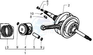 X9 250 drawing Crankshaft-Piston