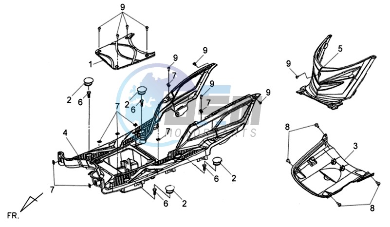 FOOTREST / FRAME COWLING