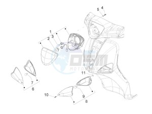 Liberty 125 4t 3v ie e3 (Vietnam ) Vietnam drawing Head lamp - Turn signal lamps