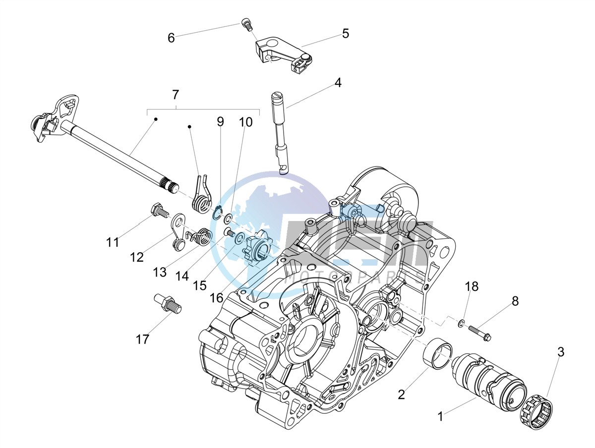 Gear box / Selector / Shift cam