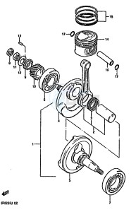 DR125S (F-H-J) drawing CRANKSHAFT