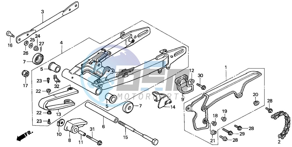 SWINGARM/CHAIN CASE