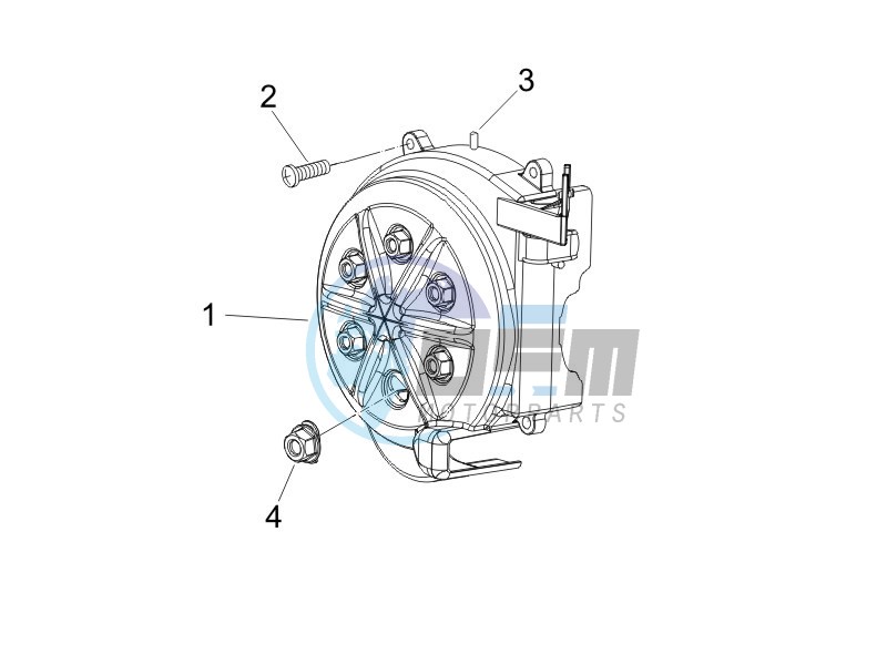 Flywheel magneto cover - Oil filter