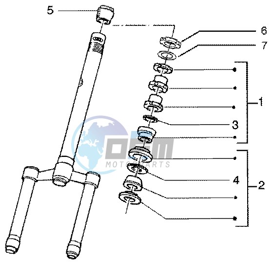 Steering bearing ball tracks