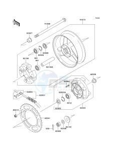 ZX 600E [ZX-6 NINJA ZZR 600] (E10-E13 E13 CAN ONLY) ZZR 600 drawing REAR WHEEL_CHAIN