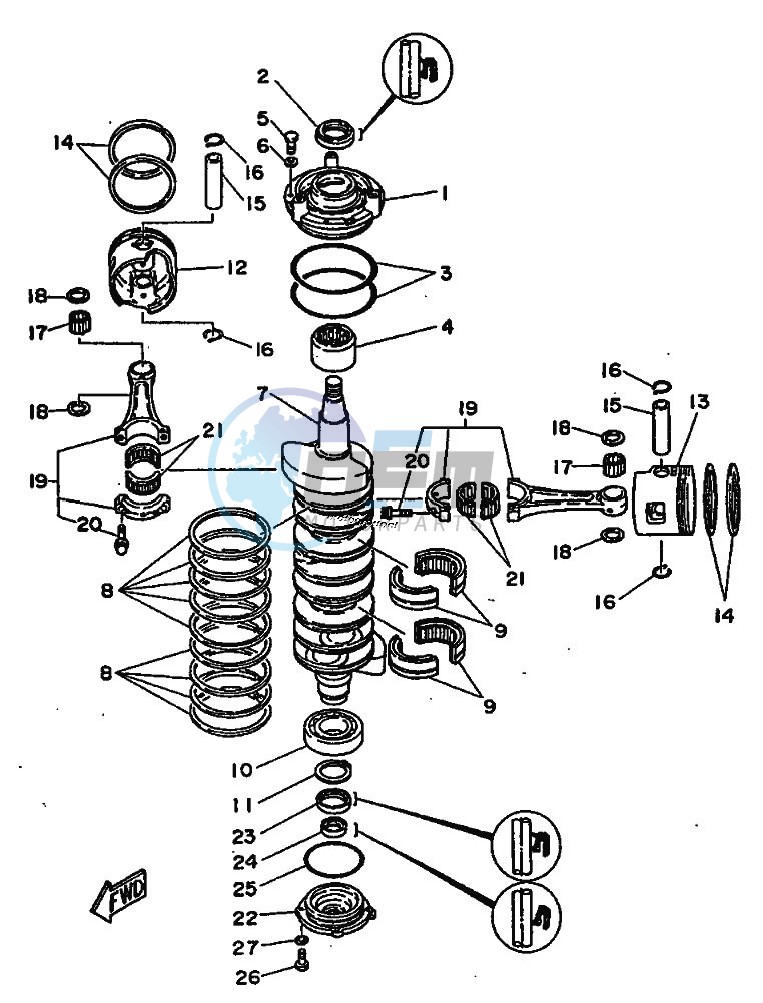 CRANKSHAFT--PISTON