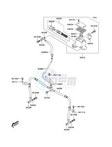 KFX400 KSF400A6F EU drawing Front Master Cylinder