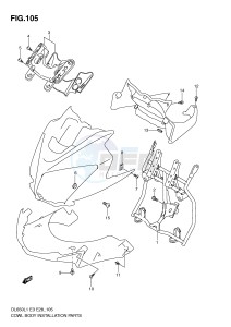 DL650 (E3) V-Strom drawing COWL BODY INSTALLATION PARTS