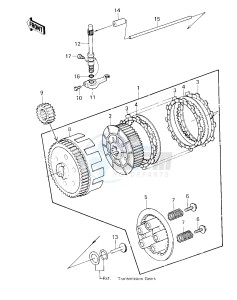 KZ 250 D [KZ250] (D1) [KZ250] drawing CLUTCH -- 80 D1- -