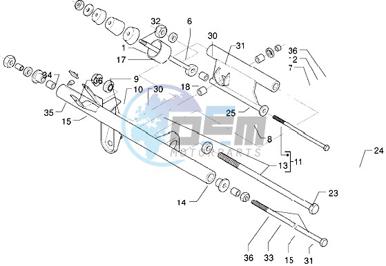 Swinging arm